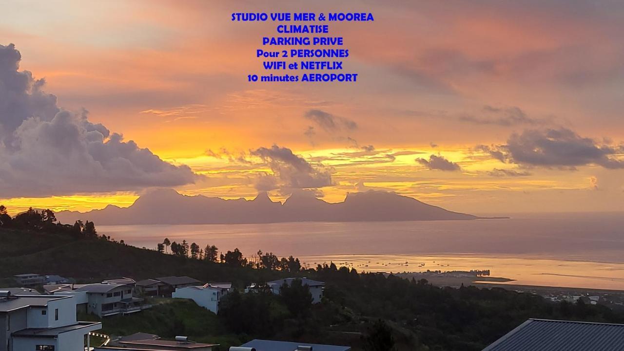 Studio Vaimiti Pour 2 Personnes Vue Mer Et Moorea Fa'a'ā Extérieur photo